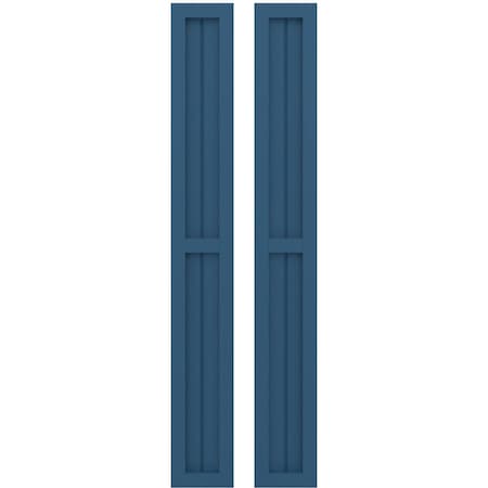 Americraft 2-Board Exterior Wood 2 Equal Panel Framed Board-n-Batten Shutters, ARW101BF207X66HBH